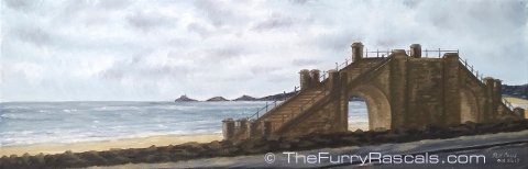Swansea Slip Bridge, Oils on Canvas.